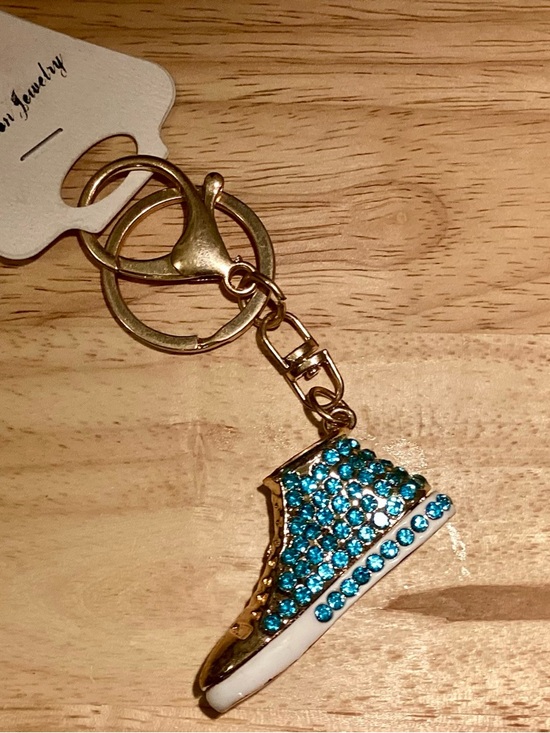 Other - Rhinestone Turquoise Embellished Sneaker Keychain or Bag Charm
